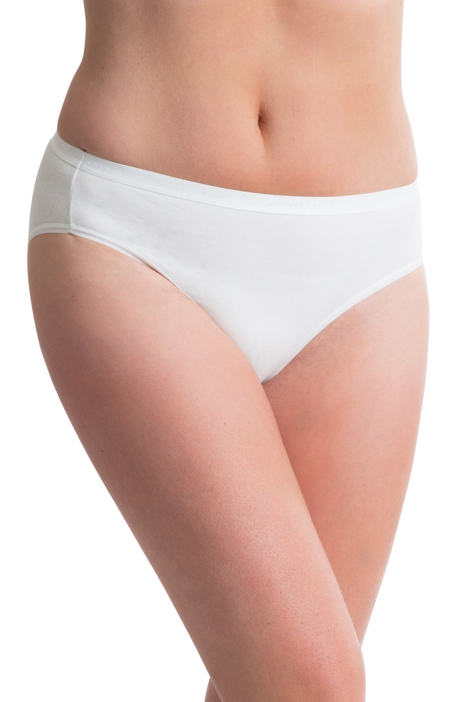 Pack of 3 : Passionelle® Womens White Tunnel Mama Briefs With