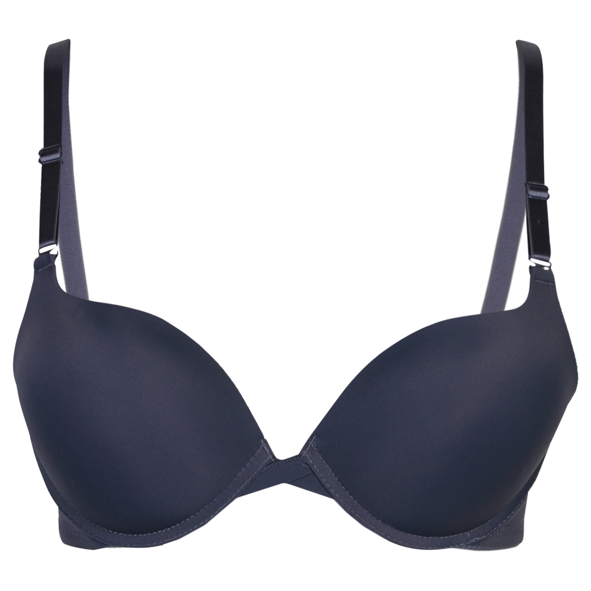Victoria's Secret Bra 36B Push-up Plunge Black Underwire Add 2 Cup Sizes