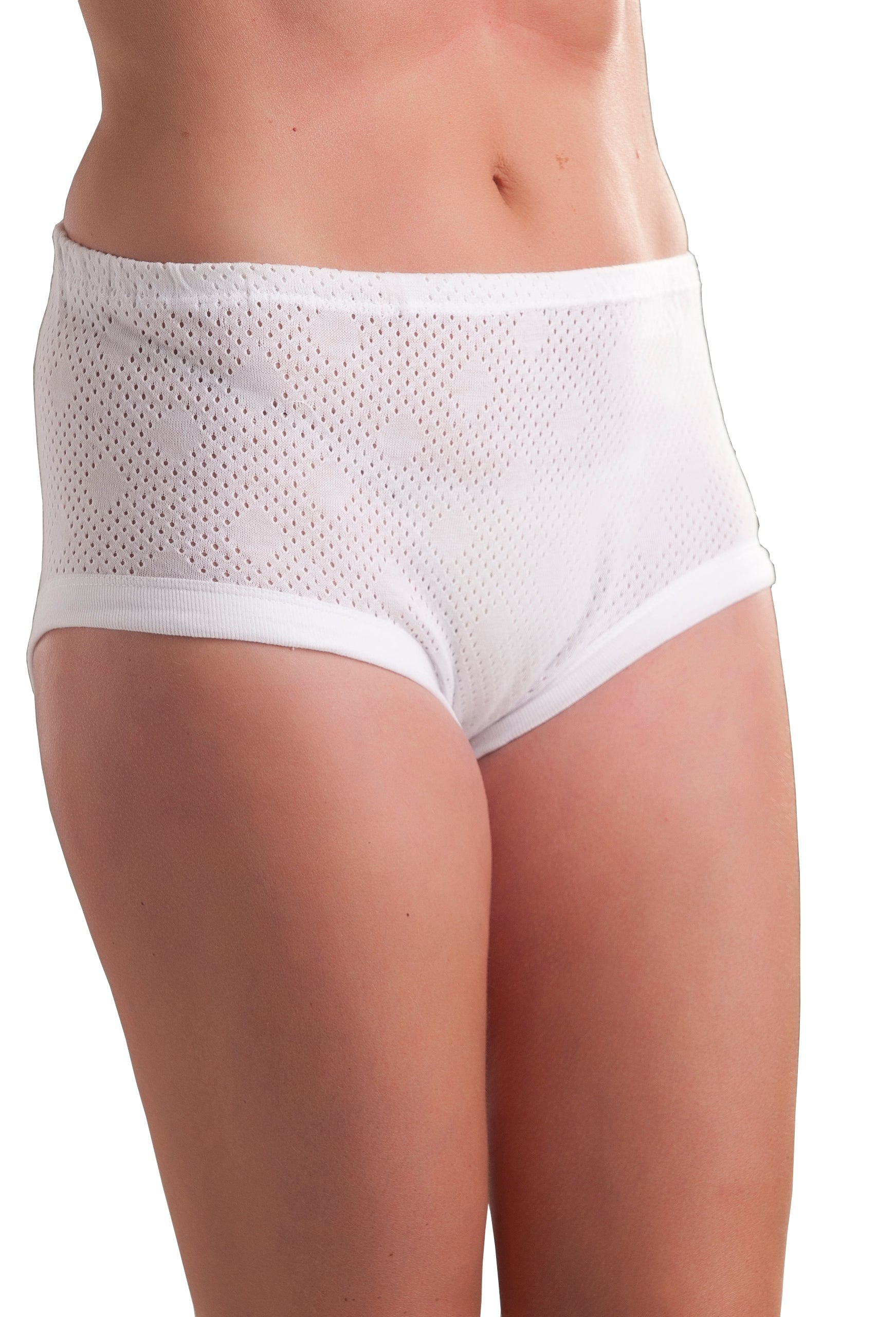 Pack of 3 : Passionelle® Womens White Tunnel Mama Briefs With Embroide - British  Thermals