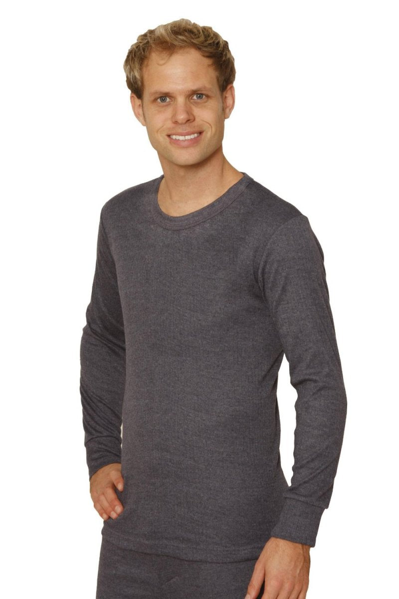 Octave® Mens Thermal Underwear Long-Sleeve V-Neck Vest